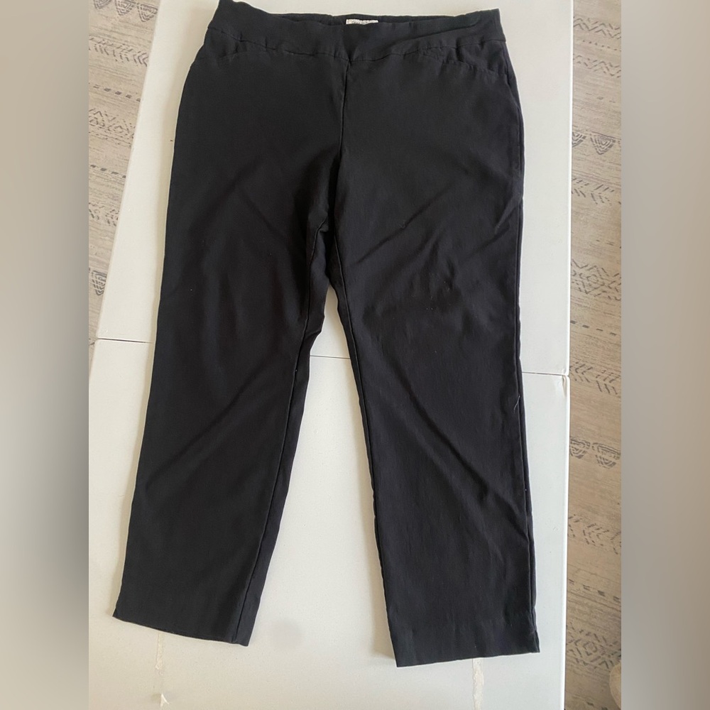 Charter Club black elastic waste pants size 14 petite short
